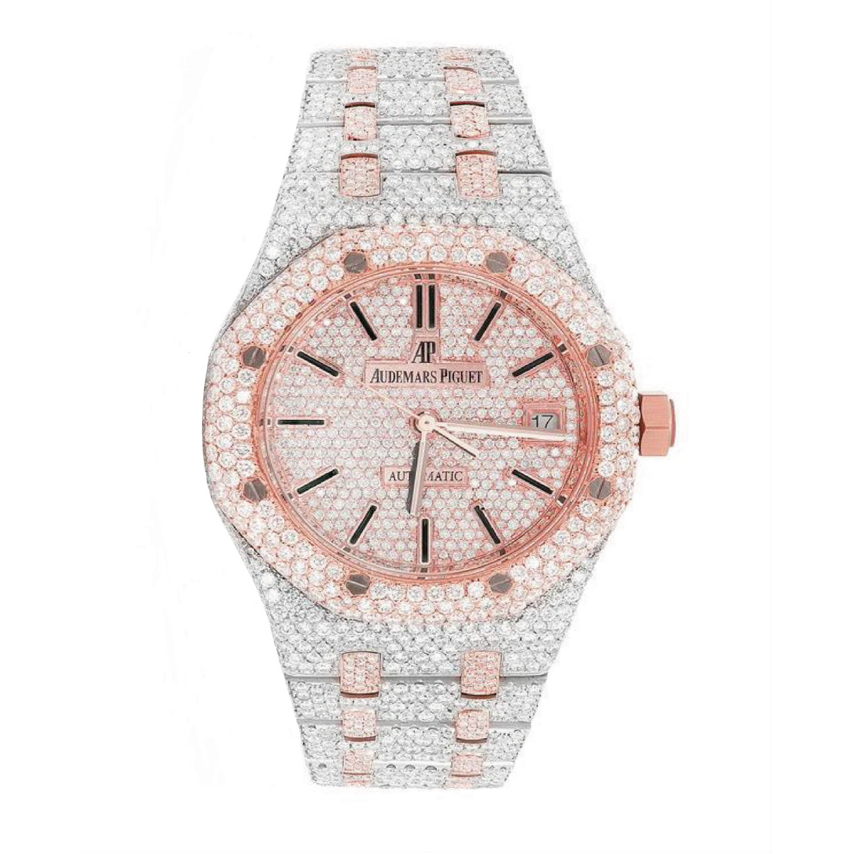 Ap rose gold with diamonds on sale