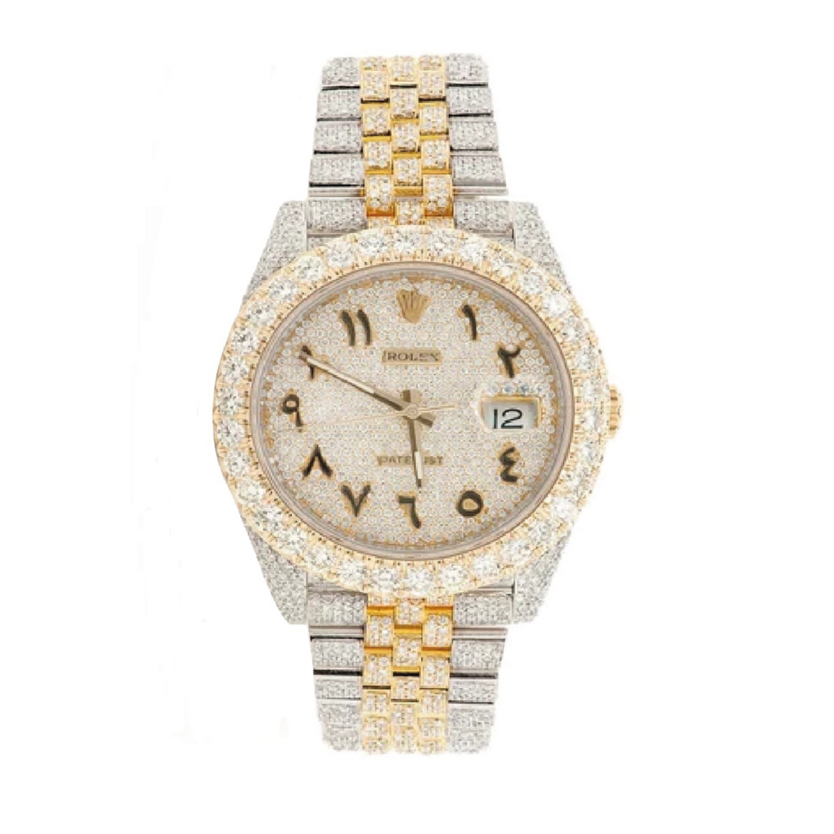 Diamond Rolex Datejust Jubilee 41mm Tone Yellow Gold