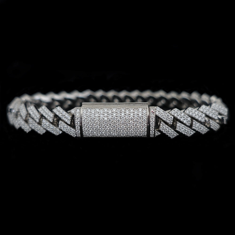 10mm Diamond Cuban Link Bracelet