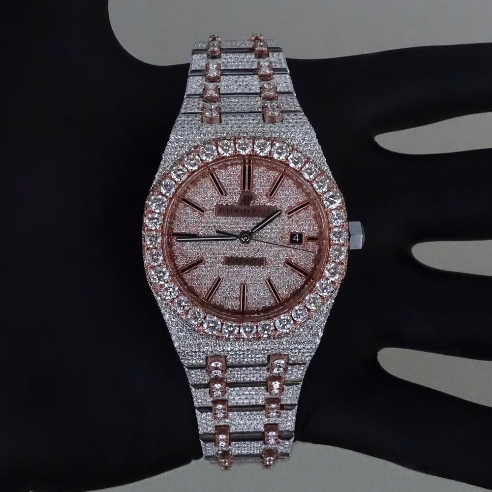 Diamond Audemars Piguet Royal Oak 41mm Tone Rose Gold