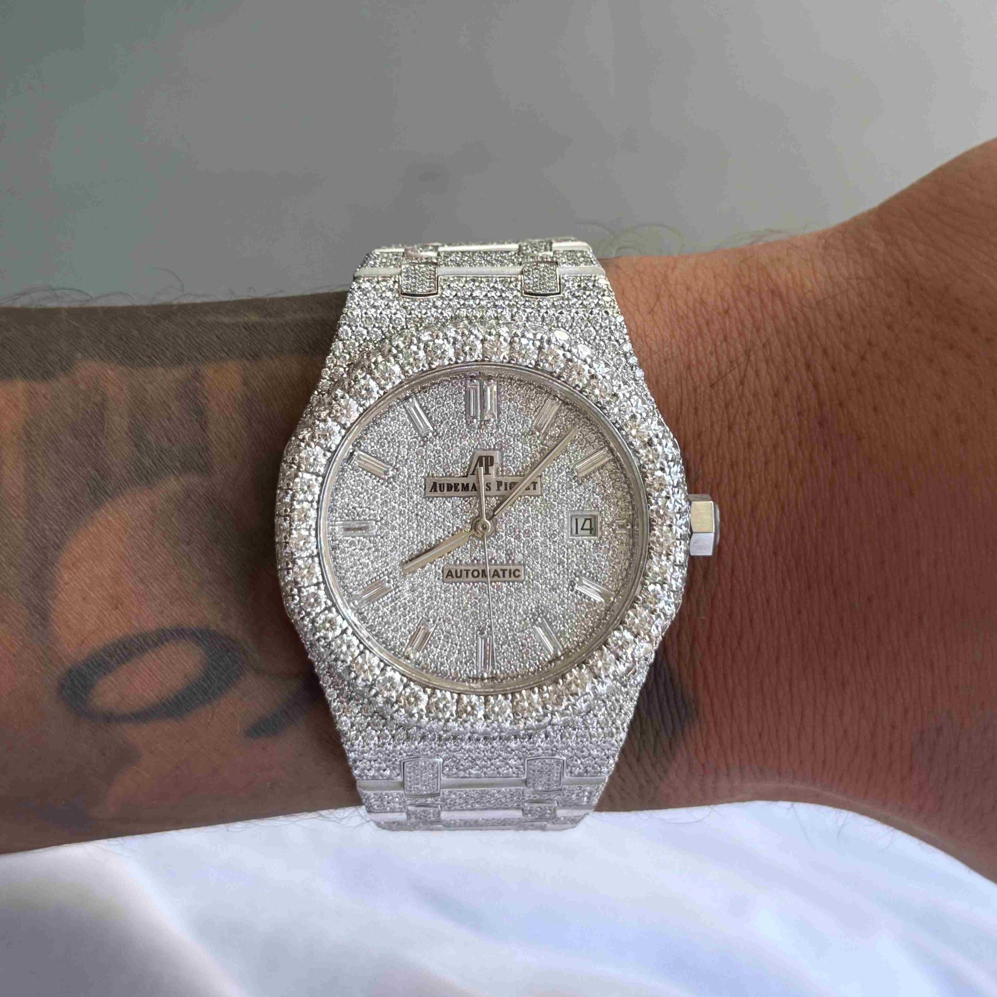 Rose Gold Iced Iced Out Audemars Piguet Replica Diamond Audemars