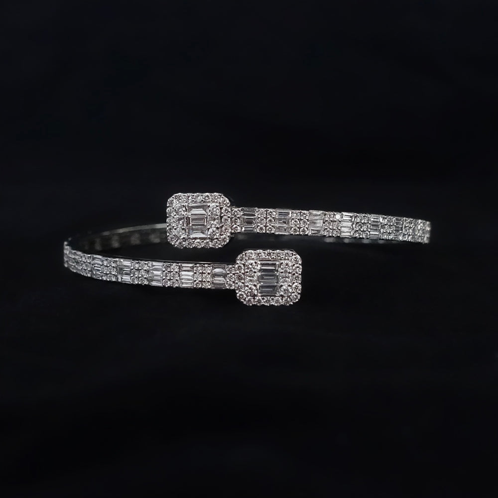 Baguette Diamond Bangle | Men Diamond Bracelets in Dubai UAE
