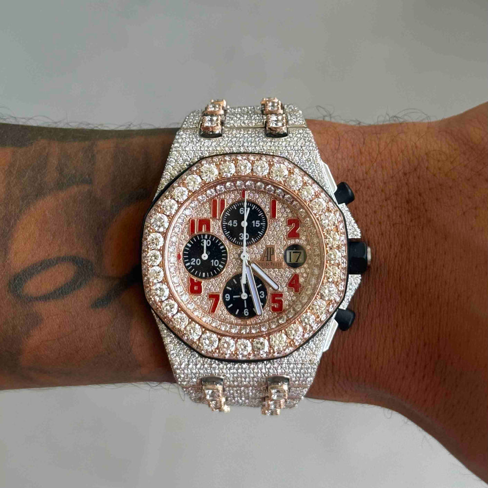 Two Tone Icebox Watch Price Diamond Audemars Piguet Royal Oak