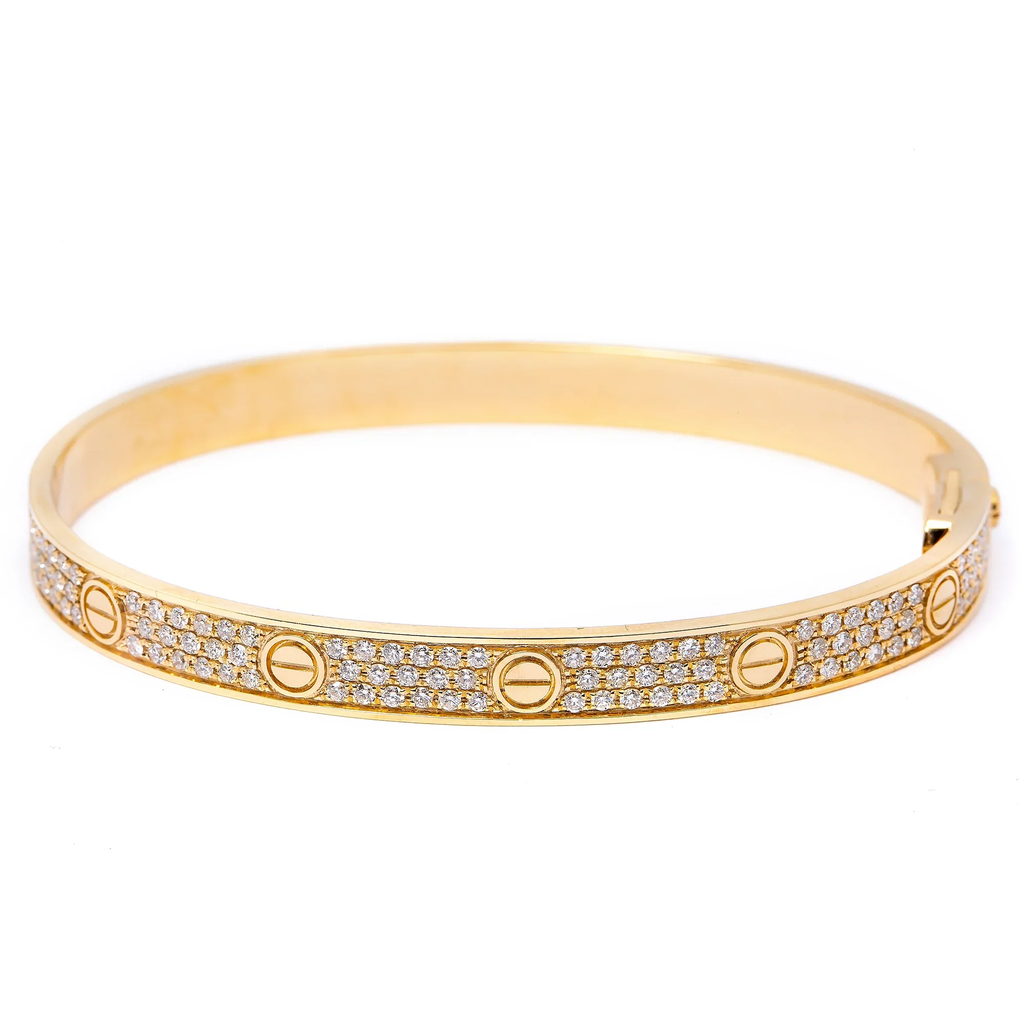 Diamond Love Bracelet in Yellow Gold | Diamond Bracelets in Dubai, UAE