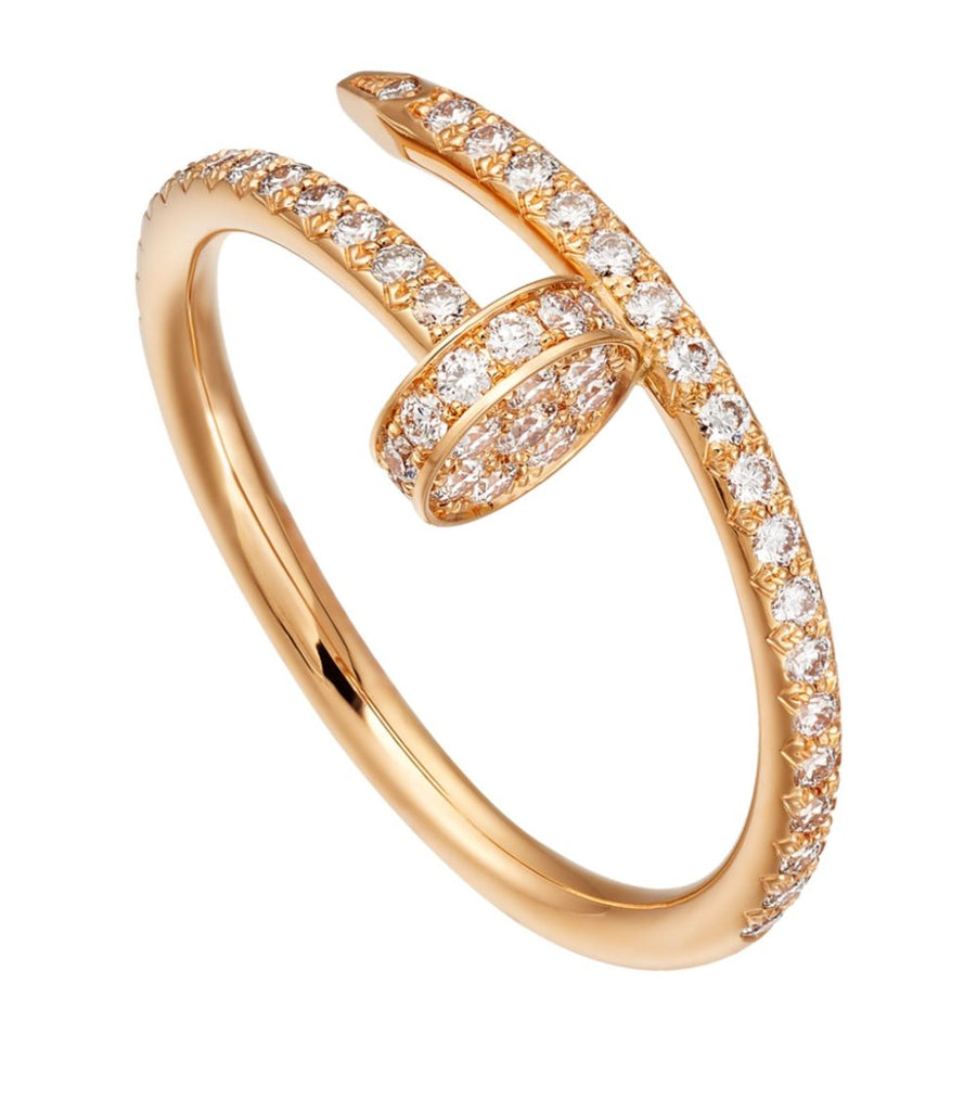Diamond Nail Ring Rose Gold | Diamond Rings in Dubai, UAE