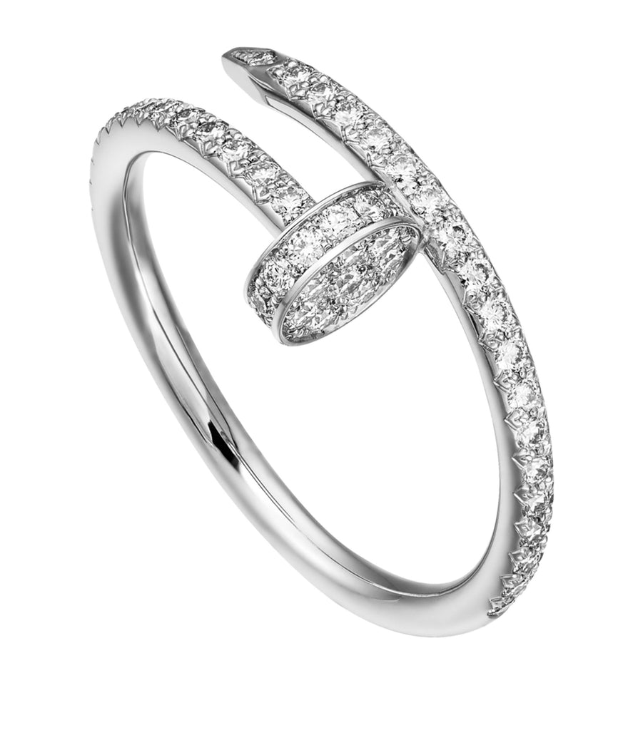 Diamond Nail Ring White Gold | Diamond Rings in Dubai, UAE