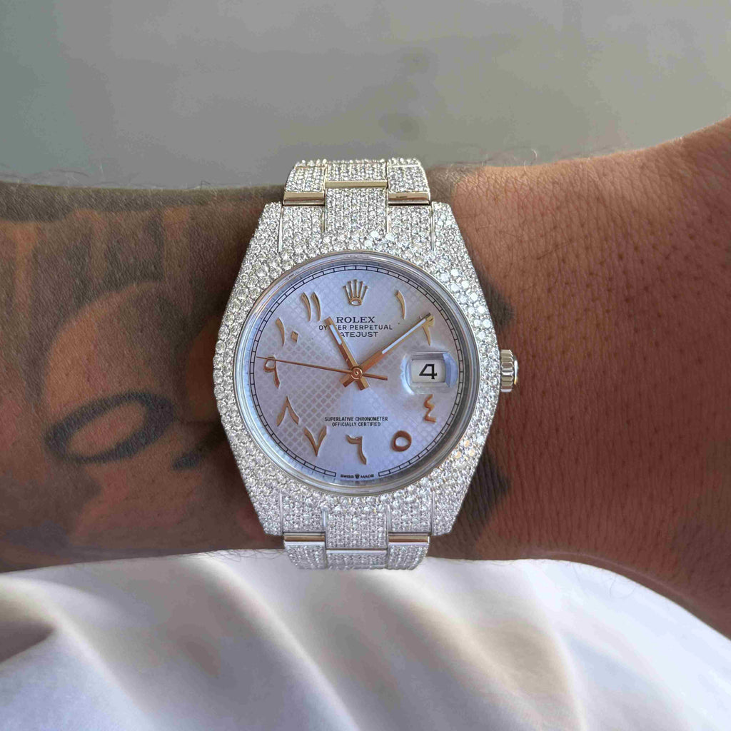 Diamond Rolex Datejust 41mm Custom Arabic Dial | in Dubai UAE
