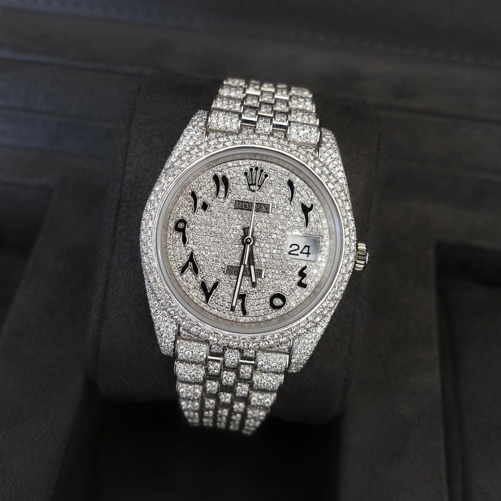 Diamond Rolex Datejust Jubilee 41mm Stainless Steel Arabic Dial