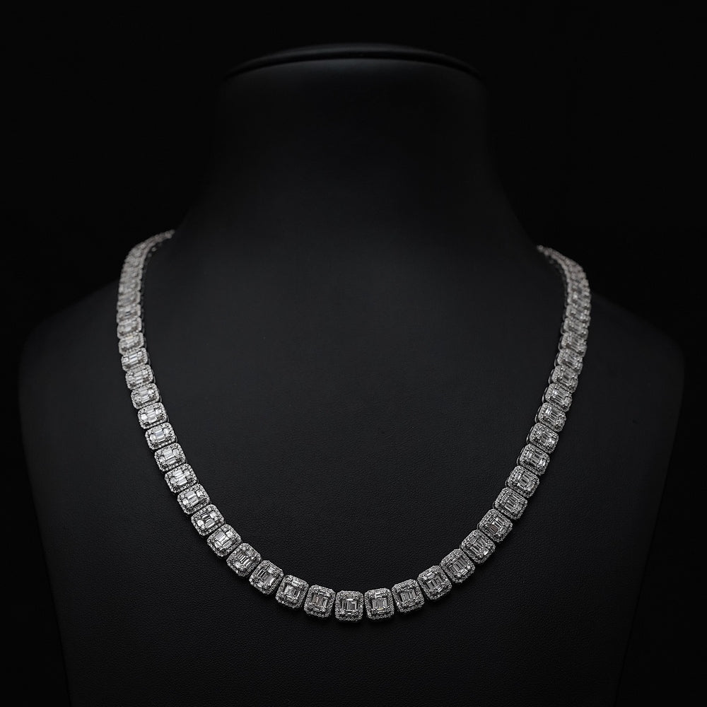 Men Baguette Diamond Chain