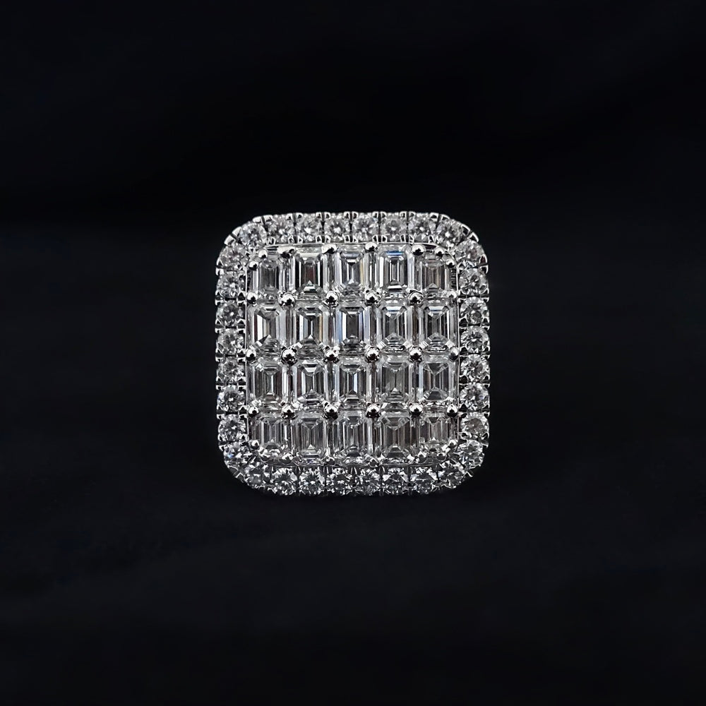 Emerald Cut Diamond Ring | Men Diamond Rings in Dubai, UAE