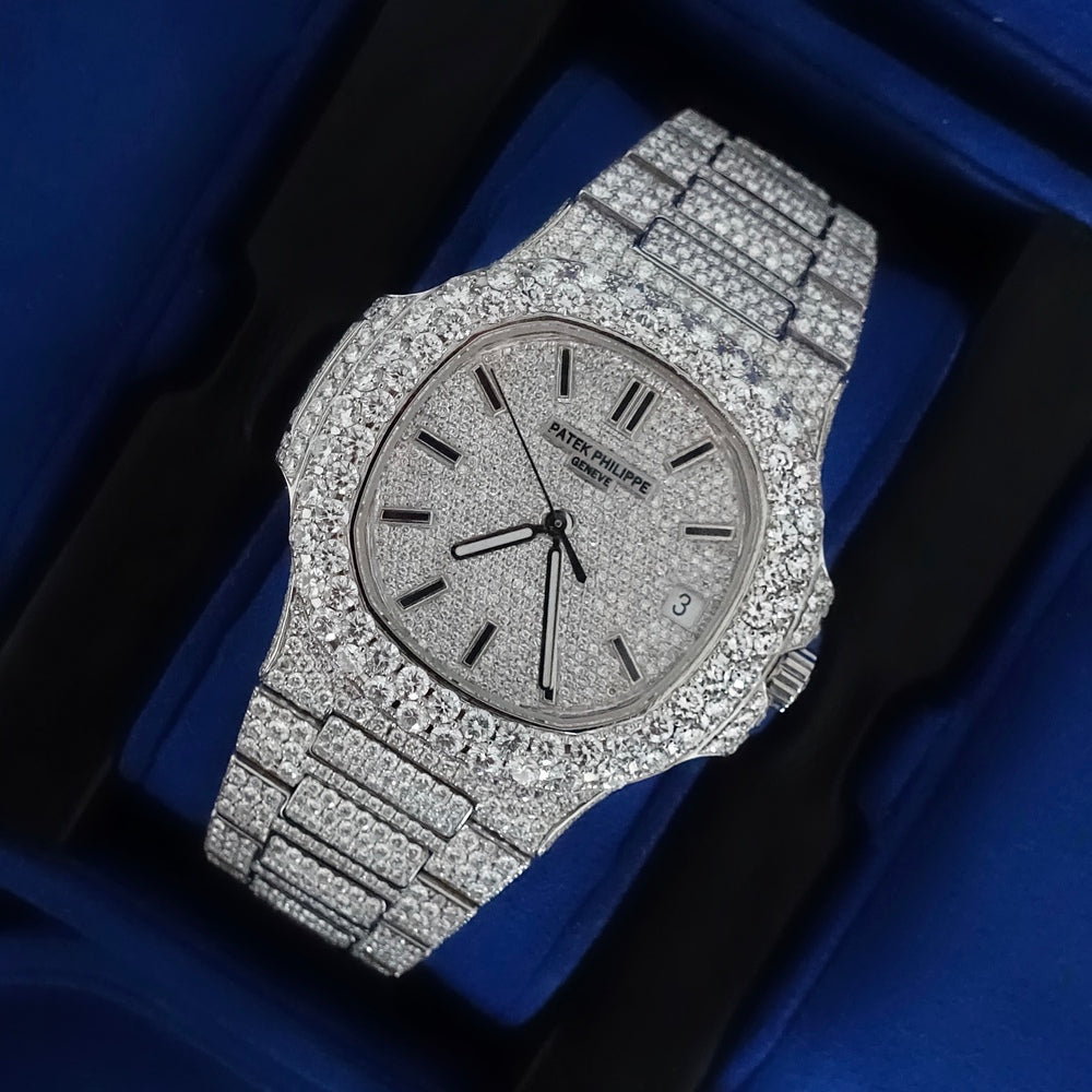 Diamond Patek Philippe Nautilus 40mm Stainless Steel