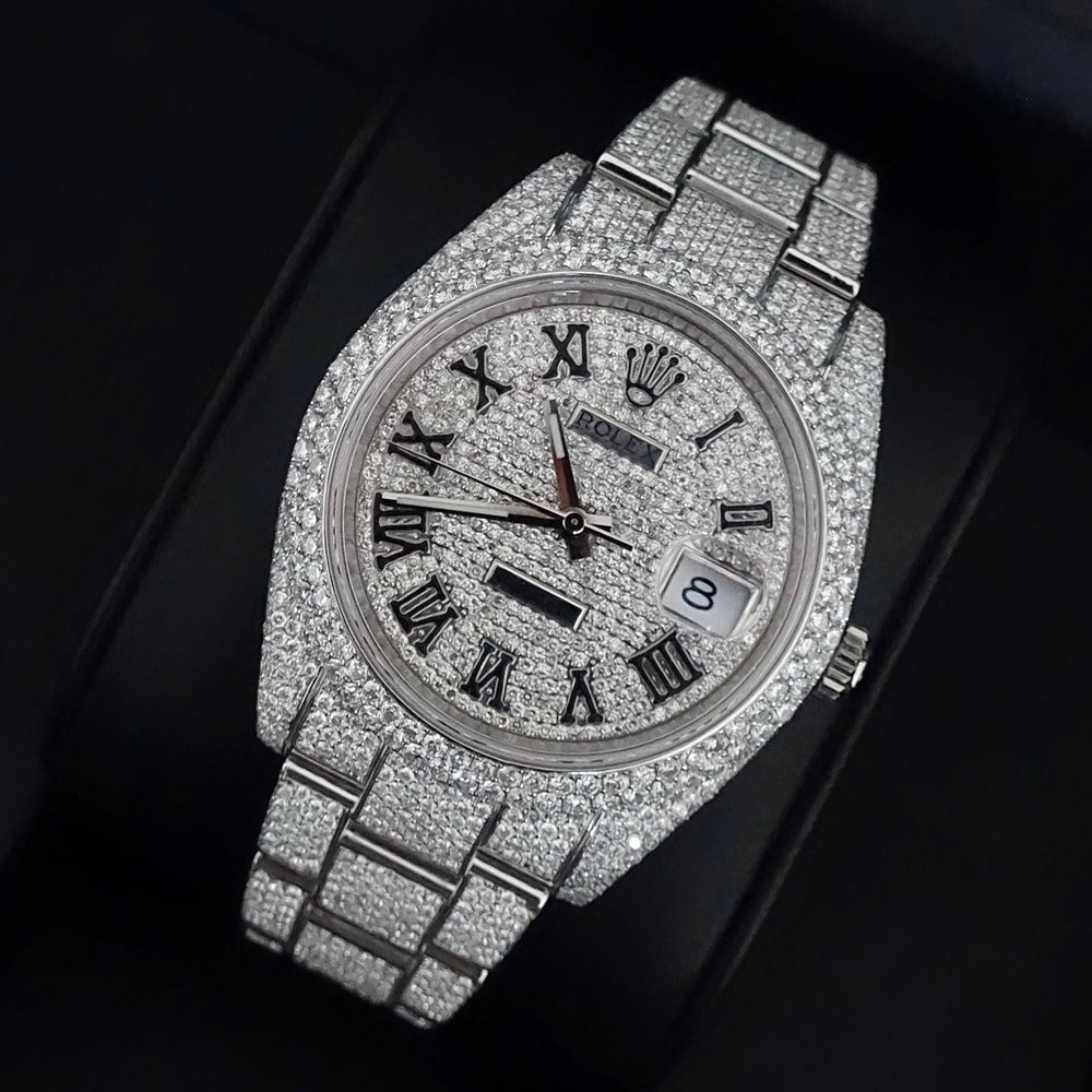 Diamond Rolex Datejust 41mm Roman Dial | Rolex Diamond Watches in Dubai, UAE