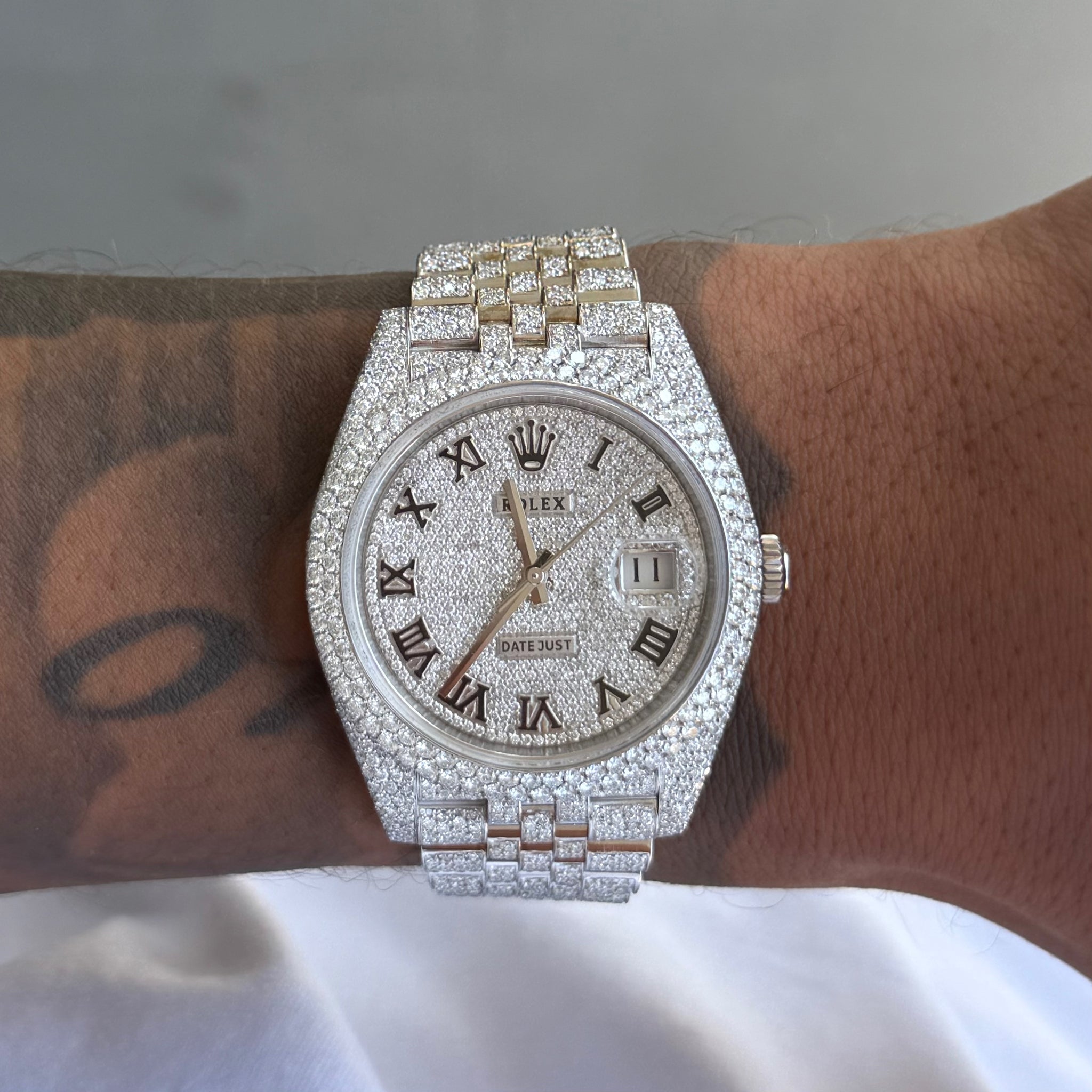 Diamond Rolex Datejust Jubilee 41mm Stainless Steel Roman Dial