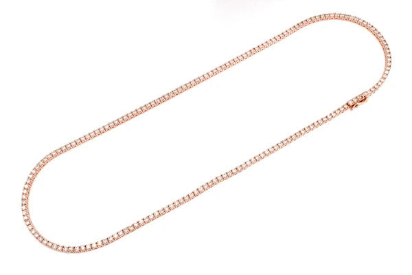  Diamond Tennis Necklace 14k rose gold | in Dubai, UAE | Global Ice