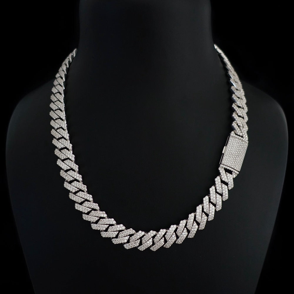 14mm Cuban Link Chain VVS diamonds