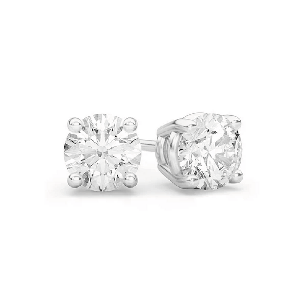 [global ice paris] - Solitaire Diamond Earrings - 1 ct each