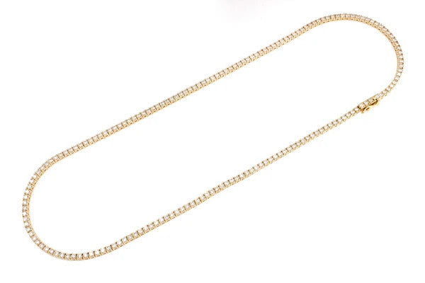  Diamond Tennis Necklace 14k yellow gold | in Dubai, UAE | Global Ice