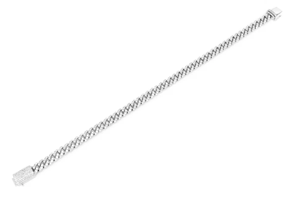 6mm Cuban Link Bracelet white gold | Diamond Bracelets in Dubai, UAE