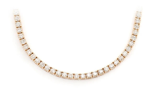  Diamond Tennis Necklace 14k yellow gold | in Dubai, UAE | Global Ice