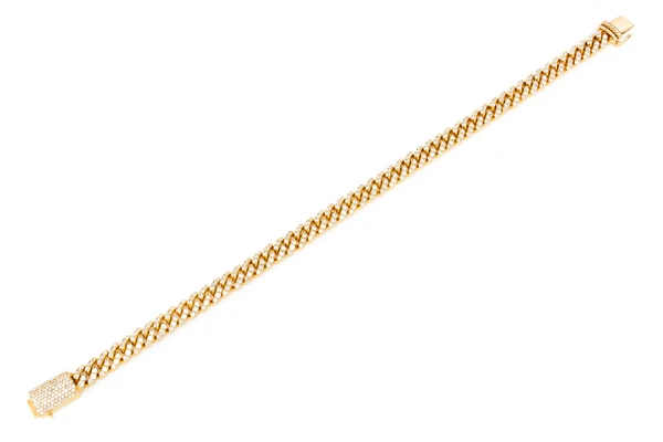 6mm Cuban Link Bracelet yellow gold | Diamond Bracelets in Dubai, UAE