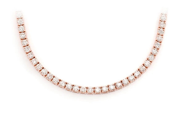  Diamond Tennis Necklace 14k rose gold | in Dubai, UAE | Global Ice