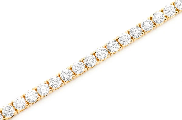 Diamond Tennis Bracelet Yellow Gold | Diamond Bracelets in Dubai, UAE