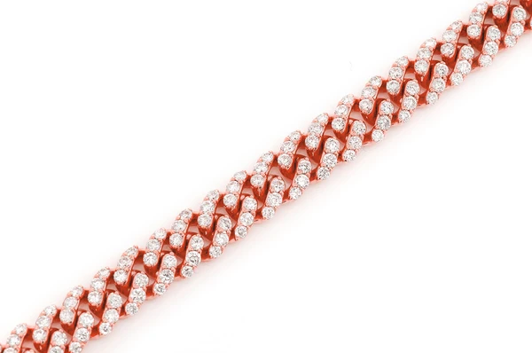 6mm Cuban Link Bracelet rose gold | Diamond Bracelets in Dubai, UAE
