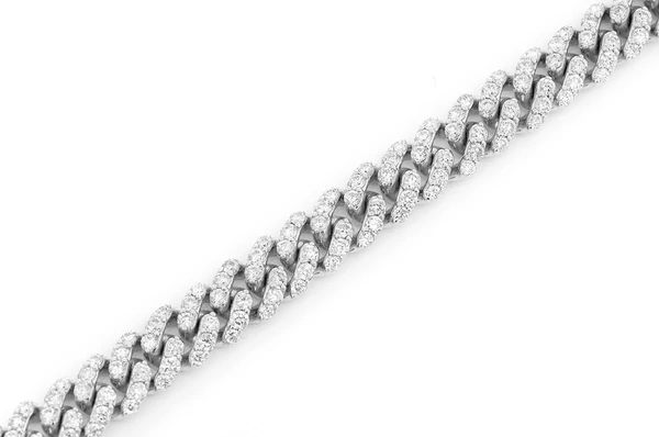 6mm Cuban Link Bracelet white gold | Diamond Bracelets in Dubai, UAE
