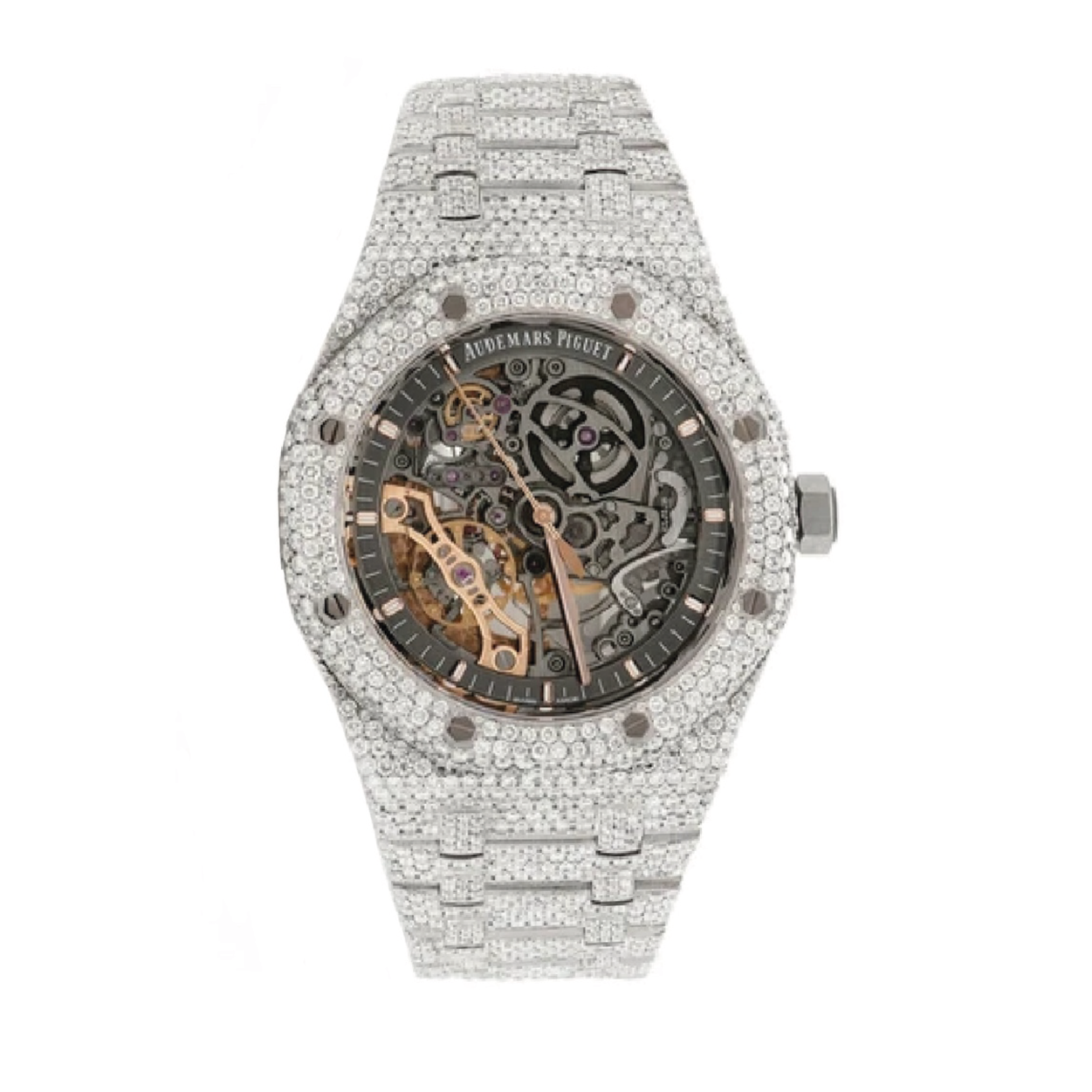 Skeleton Iced Out Ap Royal Oak Watches Audemars Piguet Iced Out