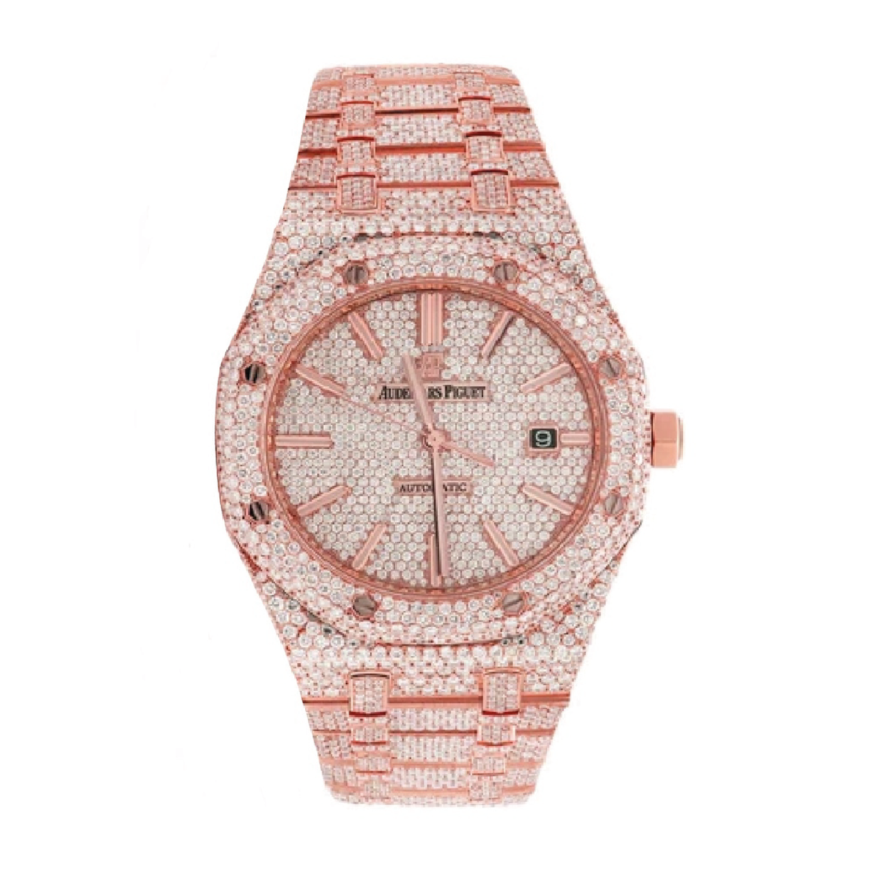 Diamond Audemars Piguet Royal Oak 41mm 18k Rose Gold