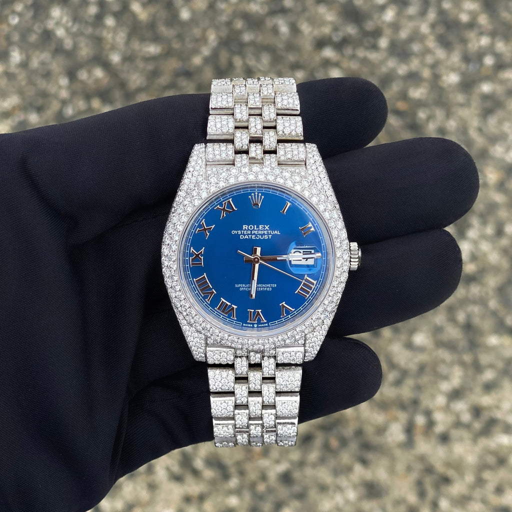 Iced out rolex vvs Clearance