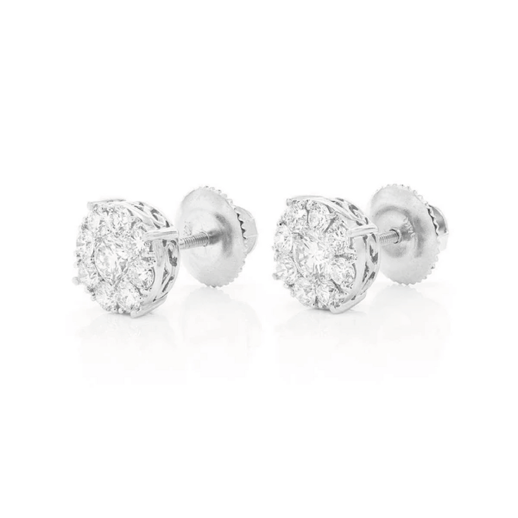 [global ice paris] - Diamond Cluster Earrings - Unisex
