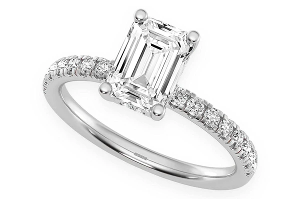 1ct Emerald Cut Diamond Ring | Engagement & Wedding Rings in Dubai, UAE | Global Ice