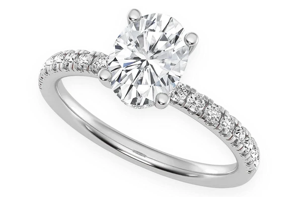 1ct Oval Cut Diamond Ring | Engagement & Wedding Rings in Dubai, UAE | Global Ice