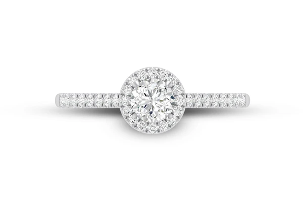 Round Cut Halo Diamond Ring | Engagement & Wedding Rings in Dubai, UAE | Global Ice