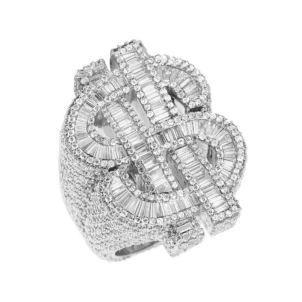 Diamond Dollar Ring | Men Diamond Pinky Rings in Dubai, UAE | Global Ice