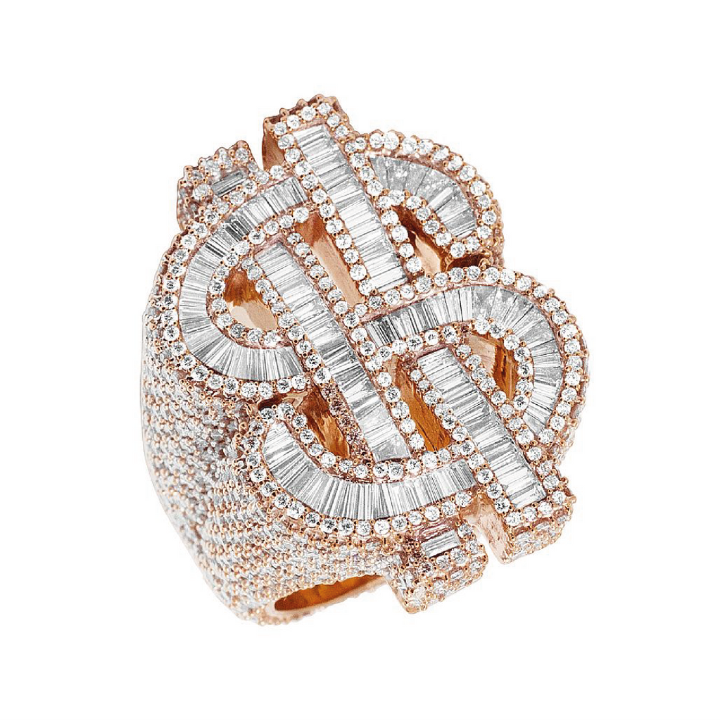 Diamond Dollar Ring | Men Diamond Pinky Rings in Dubai, UAE | Global Ice