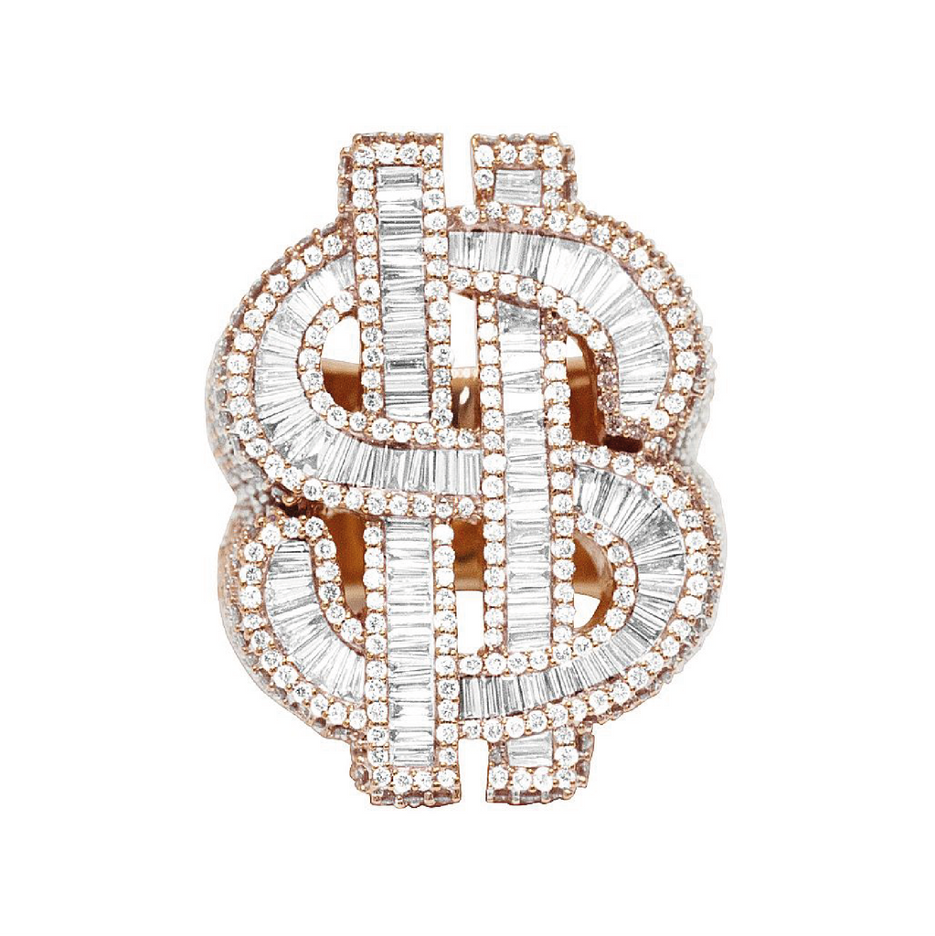 Diamond Dollar Ring | Men Diamond Pinky Rings in Dubai, UAE | Global Ice