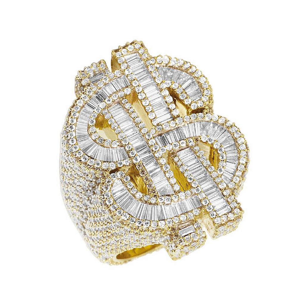 Diamond Dollar Ring | Men Diamond Pinky Rings in Dubai, UAE | Global Ice