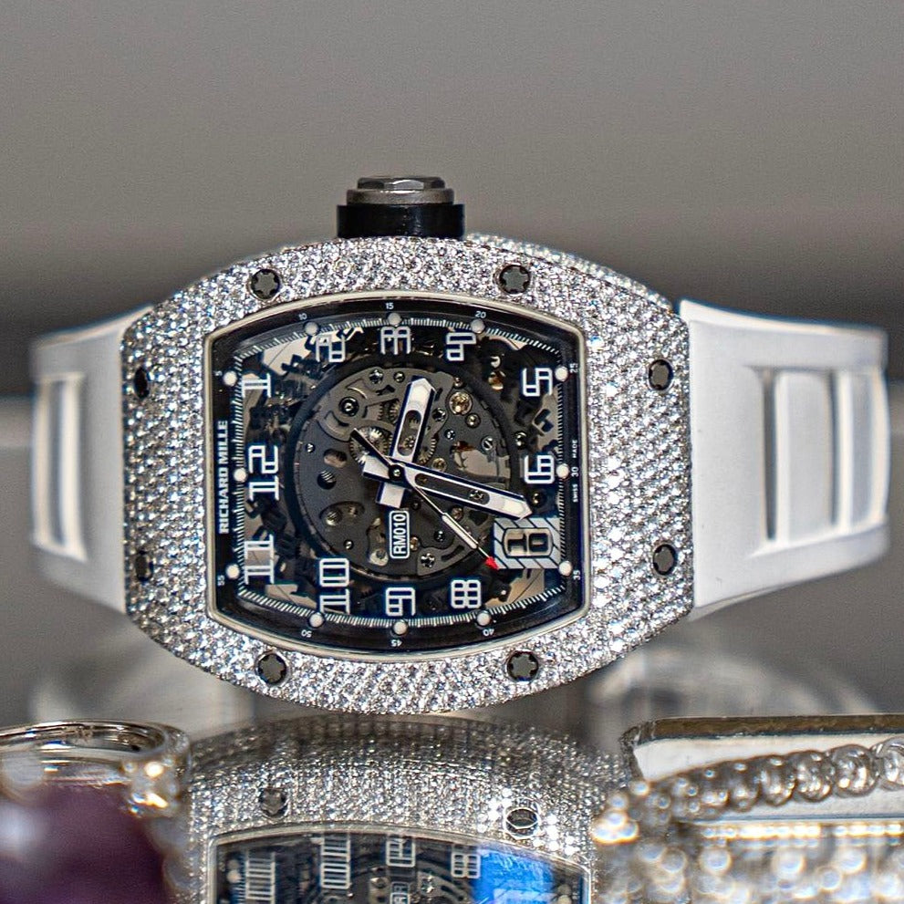 Diamond Richard Mille RM010 White Gold VVS Diamonds