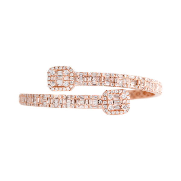 Baguette Diamond Bangle | Men Diamond Bracelets in Dubai UAE