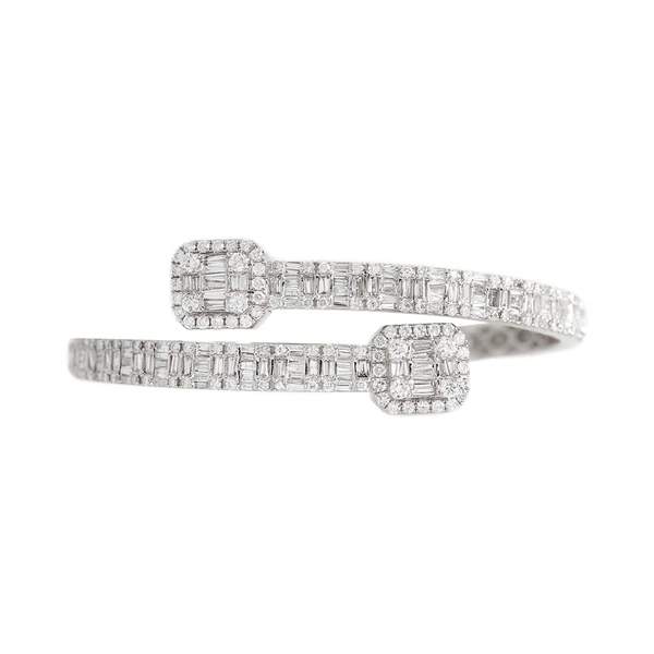 Rounded Baguette Diamond Bangle – Rocco's Jewelry