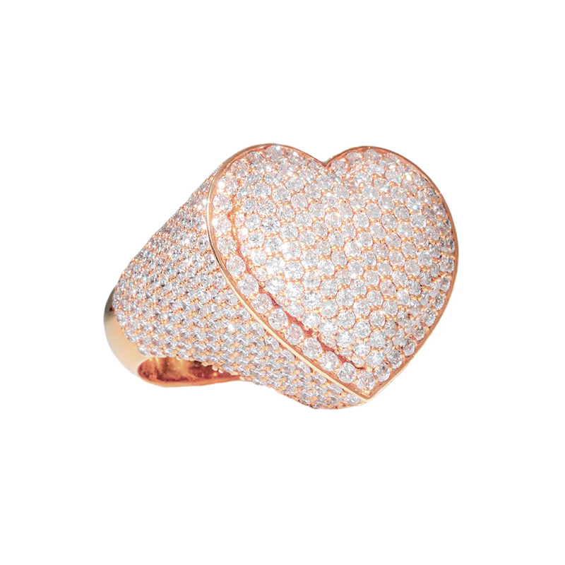 Diamond Heart Ring | Men Diamond Rings in Dubai, UAE | Global Ice