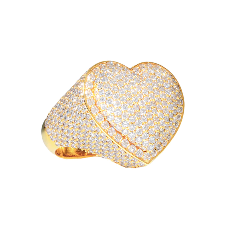 Diamond Heart Ring | Men Diamond Rings in Dubai, UAE | Global Ice