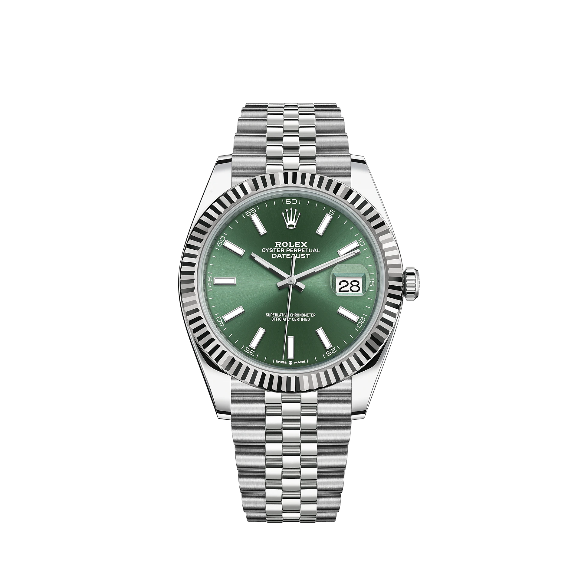 Rolex Datejust Jubilee 41mm Stainless Steel Mint Green Dial