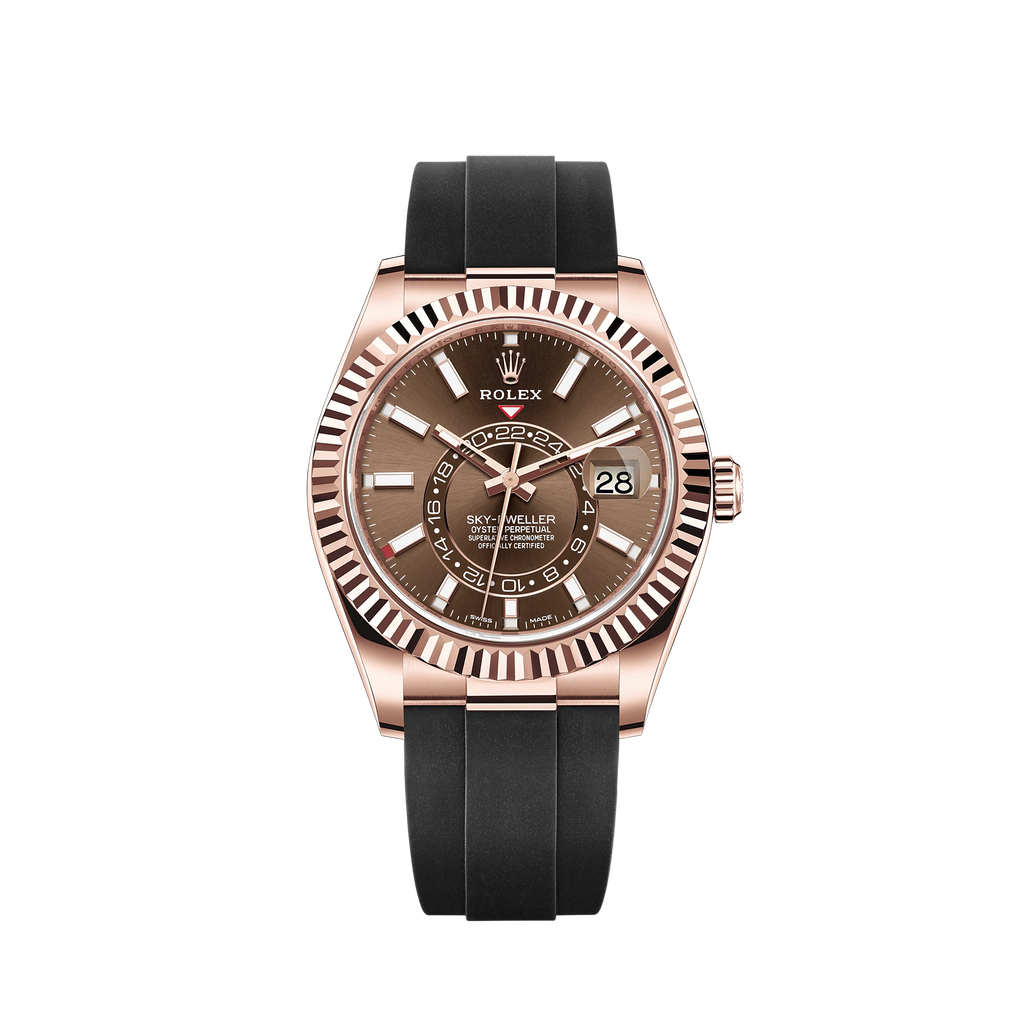 Rolex Sky Dweller 18k Rose Gold Chocolate Dial 326935