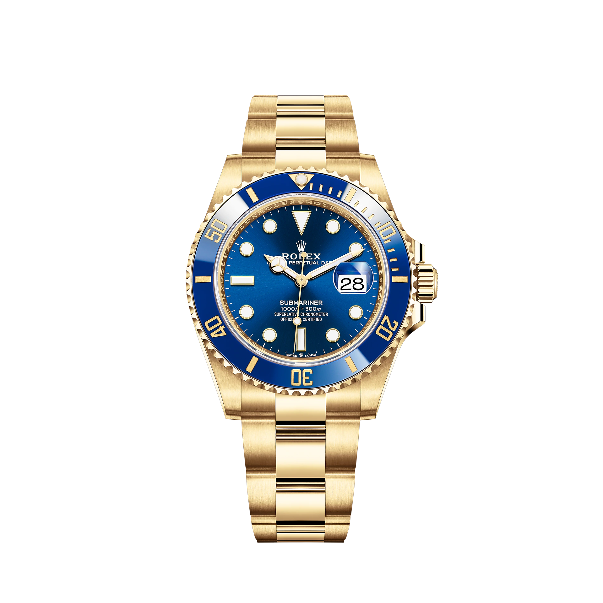 Blue submariner gold outlet