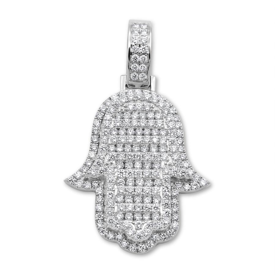 Hamsa Diamond Pendant in VS diamonds | Men Diamond Pendants in Dubai, UAE