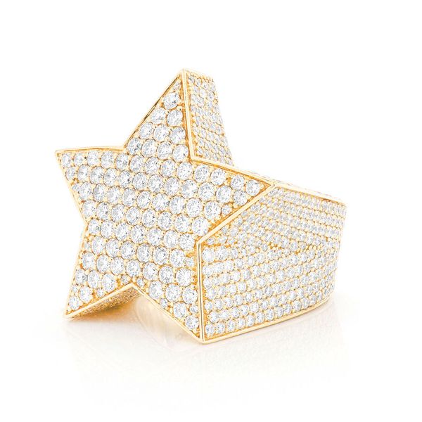 Global Ice Paris  - Diamond Star Ring - 14kt Gold