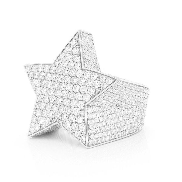 Global Ice Paris  - Diamond Star Ring - 14kt Gold